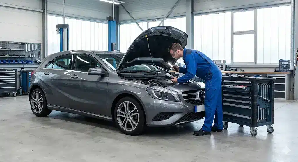 Revisión Mercedes Clase A en Cuatro Caminos, reparacion.